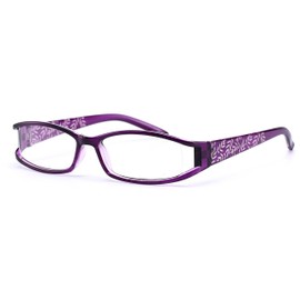 4sold (TM) Slim Lesebrillen Leaves Retro Black, Brown dunkelbraun +1.5 or +2.00 or +2.5 or +3.0 or +3.5 or +4.00 (Dark Pink, 0.50)