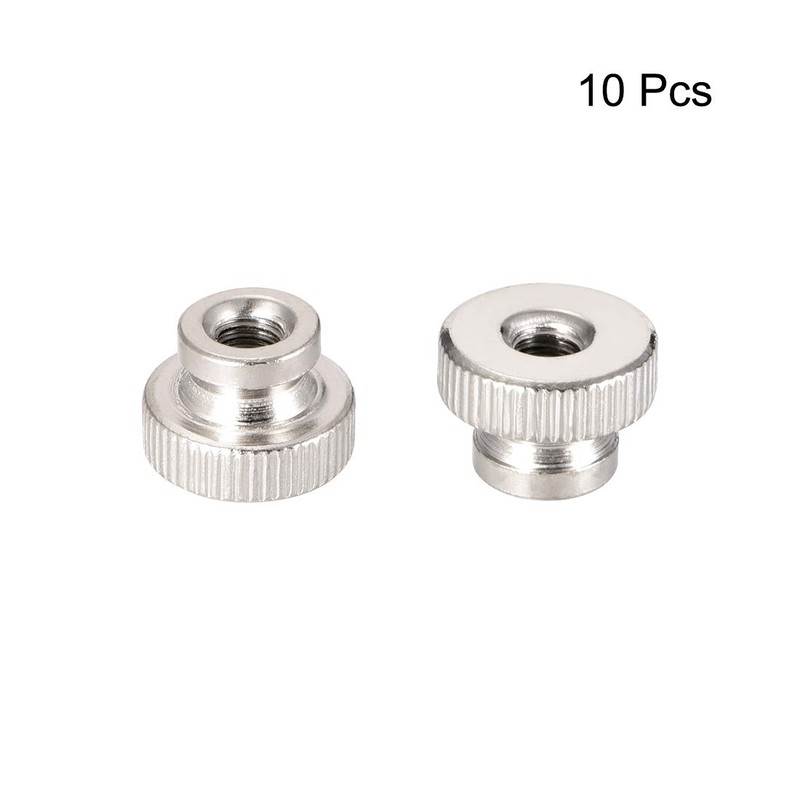 sourcing map Knurled Thumb Nut M4 Round Button with Collar