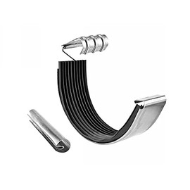 dachrinnen-shop.de 62261 Titanium Zinc Snap Gutter Connector Half Round RG280 Gutter Connector, Silver