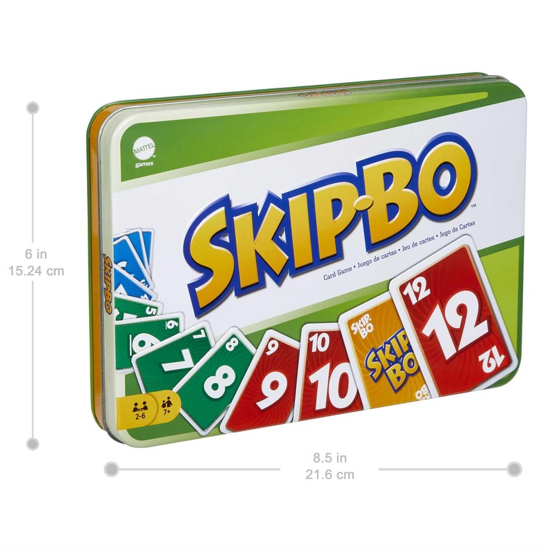 Mattel Games, SKIP Bo , tin box version, sequencying card