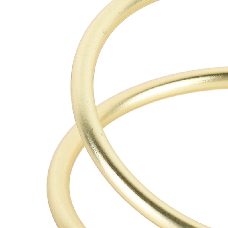 12pcs Spiral Napkin Rings Matte Gold Electroplating Prevent Fading Table