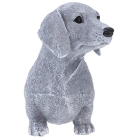 ORFOFE Adorable Resin Puppy Sculpture for Garden Decor Charming Dog Shape Ornament for Outdoor Indoor Use Compact Adornment for Lawn Balcony Spaces