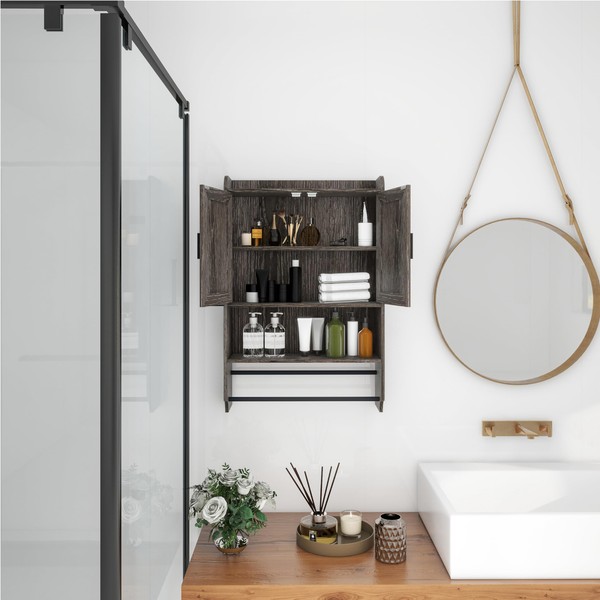 ZJMTOCYU Maximize Bathroom Space with Over The Toilet Storage Cabinet,