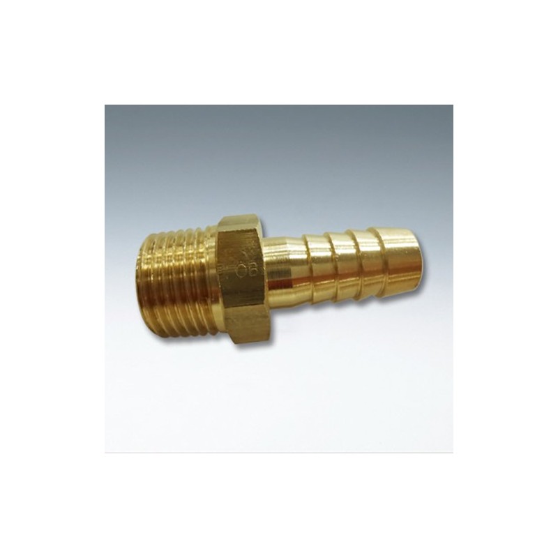 Flowbal Hose Nipple Brass Threaded Fitting GHN-0211 1/4x10.5