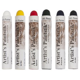 Jack Richeson 121302 Shiva Oil Paintstik, Basic Colors, Set of 6