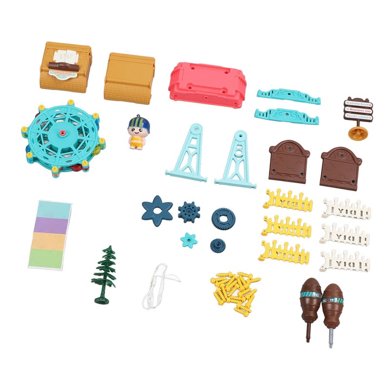 Kid Assembled Ferris Wheel Toy Nut Disassembled Maunal Ferris Wheel