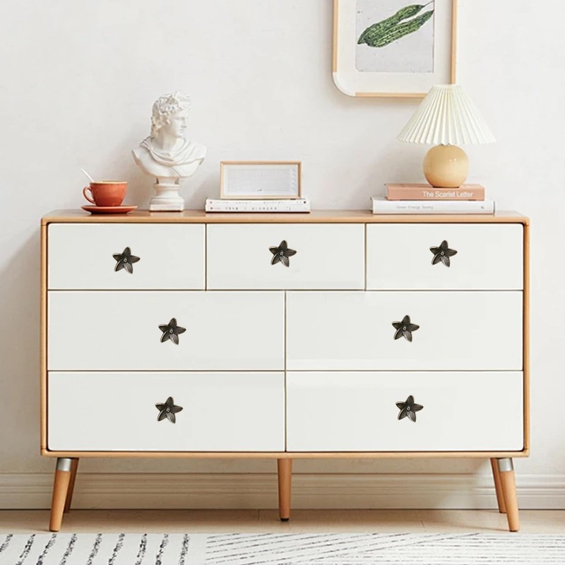 KASESSS 8 Pieces 28mm Drawer Knobs, Door Knobs Flower, Cabinet