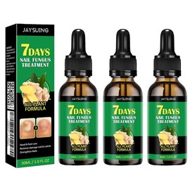 【3 Bottle】JAYSUING Ginger Nail Treatment | Vitamin E & Plant Essential Oils for Nail Care | Supports Recovery from Onychomycosis, Paronychia, & Nail Deformation | Comforting Manicure & Nail Art Solution Ginger Nail Ginger Nail:_3pcs
