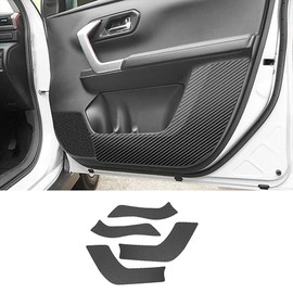 Catland Toyota Rise A200 Series Accessory Door Kick Guard, Interior Custom Parts, Door Trim Guard, Protector, Protective Cover, Scratch Resistant, Interior Panel, PU Leather, Carbon Tone, Black