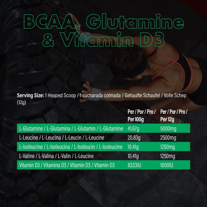 NXT Nutrition BCAA, Glutamine & Vitamin D | BCAAs Amino