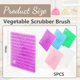 Cosmeria Vegetable and Fruit Cleaning Brush, Flexible and Versatile, Efficient Cleaning for Potatoes, Carrots, Fruit, with Practical Finger Holder Design