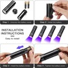 POCKETMAN Portable UV Flashlight 395-400nm Black Light Flashlights Ultraviolet Zoomable
