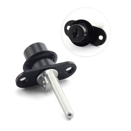 JCBIZ 1PC 16mm Cylinder Plunger Lock for Drawer Cabinet Desk Table Office Table Front Activity Linkage Associated Lock 1 Lock 3 Drawers Security DIY Furniture Hardware Black