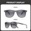 DUCO Men's and Women's Polarised Square Sunglasses with Gradient Lens