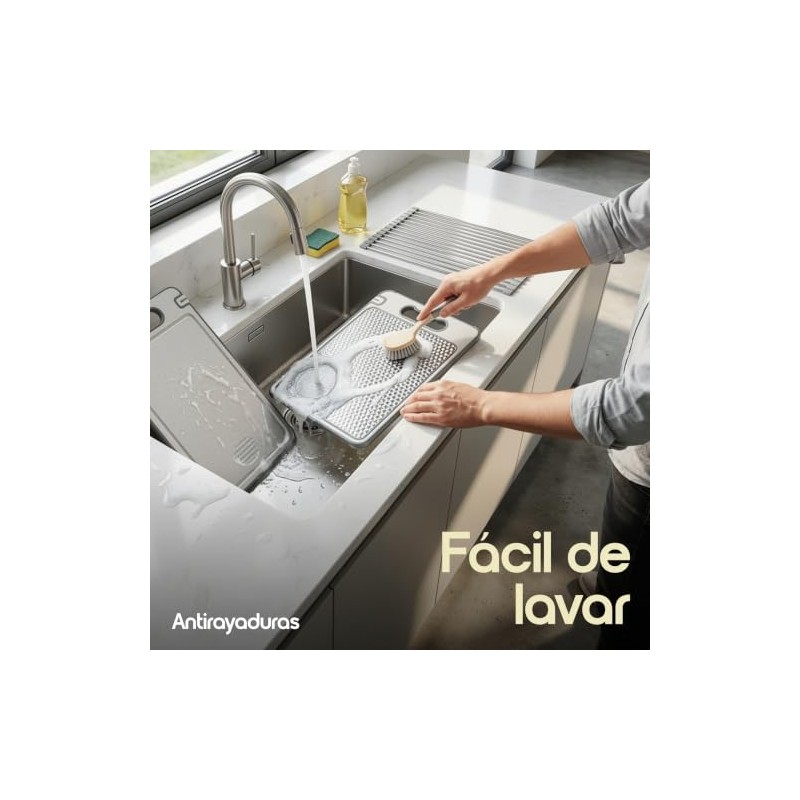 U Chef Tabla de Acero Inoxidable para Picar Cocina Doble