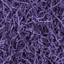 Sukh Crinkle Cut Paper -Reusable Paper Shred Filler as Confetti Paper Stuffing Baskets Filler for Easter Wedding Birthday Halloween Christmas Decorative Craft Box Bags Wrapping Supplies 4.9 OZ (Purple)