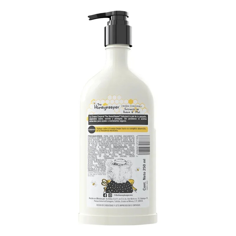 Crema Corporal The Honeykeeper Avena Y Miel 250Ml