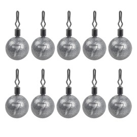 Fishing Weights Drop Shot Weights- 20PCS Bass Casting Fishing Sinkers Saltwater Egg Sinker Fishing Weight Swivel Round Shaped Cannonball Sinker for Drop Shot Rig Bass Fishing
