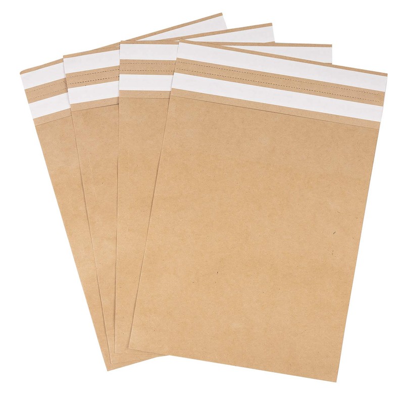 RUSPEPA Kraft Paper Poly Envelopes Mailer, Self Seal, 100% Recyclable,
