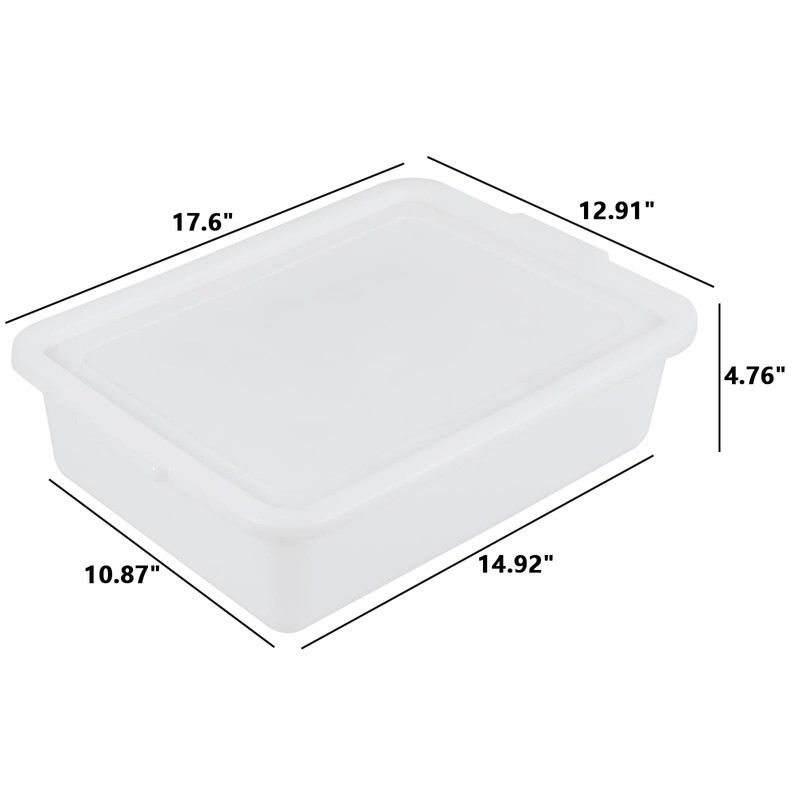 Doryh 12-Pack 13 L Commercial Bus Tub with Lid, Plastic