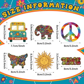 12 Pcs Car Air Fresheners Scented Hippie Car Accessories Cute Car Fresheners for Women Car Hanging Freshener for Men Women Interior Decoration