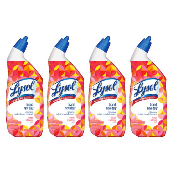Lysol Toilet Bowl Cleaner - Mango & Hibiscus 24 oz (Pack of 4)
