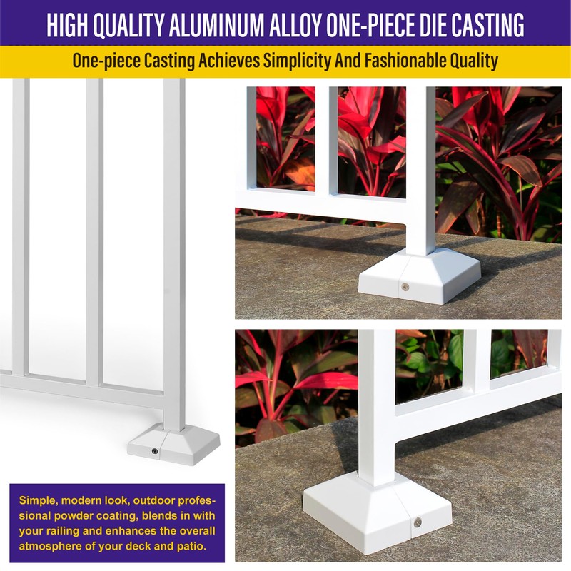 Hulave Split Post Cover, Fits 1"x1"/3.5"x3.5" Base, for Indoor/Outdoor Iron