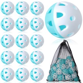 VioraWhite 24 Pcs Mini Practice Baseballs 1.65 Inch Small Baseball Training Lightweight Hollow with a Drawstring Bag for Hitting,Batting Training Use