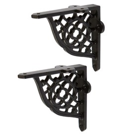 Hammer and Tongs - Honeycomb Iron Shelf Bracket - D100mm - Black - Pack of 2
