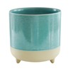 Ivyline Planter, Ceramic, Aqua Matte Reactive, H8.5cm x D8cm