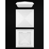 QWORK Vinyl Fence Post Cap, 4 Pack 4" x 4"