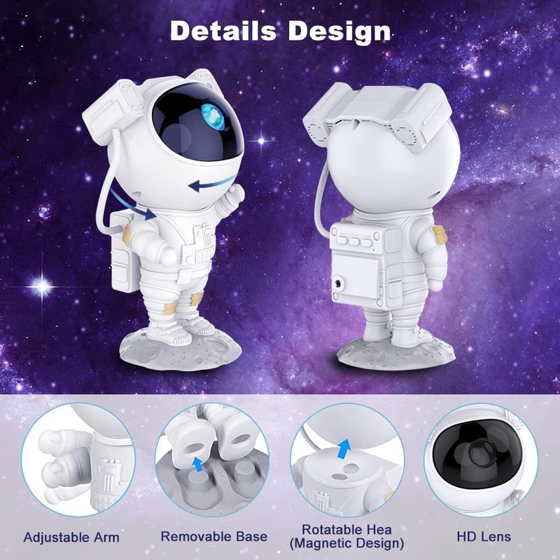 SFOUR Star Projector,Galaxy Night Light,Astronaut Starry Nebula Ceiling LED Lamp