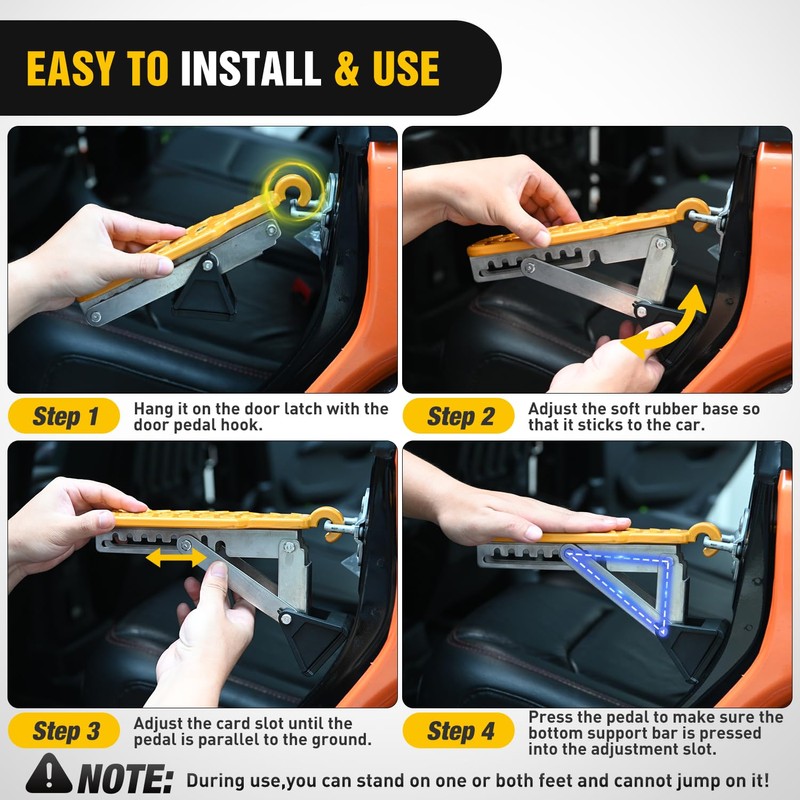 Nilight Car Door Step Universal Aluminum Latch Step for Car