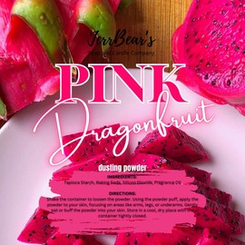 JerrBear’s Custom Body Dusting Powder - Scented - Gentle - Fine Powder Talc-Free Fragrance Moisture Cosmetic Skin Care:_Pink Dragonfruit