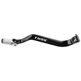 Tusk Folding Shift Lever Black/Silver Tip Compatible with Kawasaki KLR650 2022-2025/KLR650 Adventure ABS 2022-2025