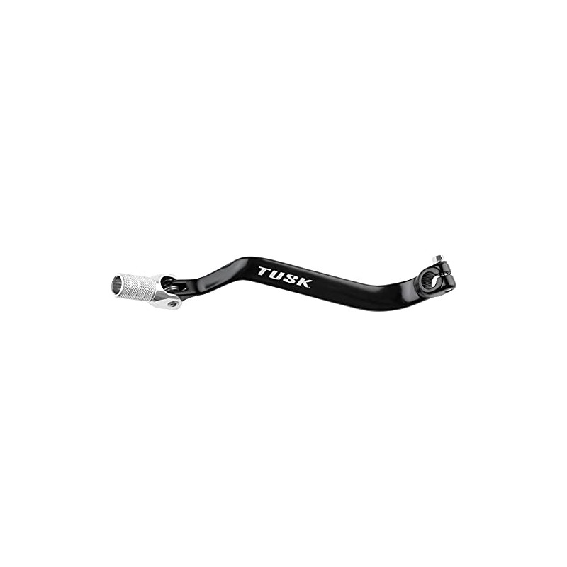 Tusk Folding Shift Lever Black/Silver Tip Compatible with Kawasaki KLR650