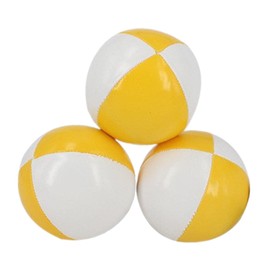 3x Soft Juggling Balls with Storage Bag Coloured Professional 63mm/2.48'' Toss Ball Toys Juggle Toys for Beach, Yellow White