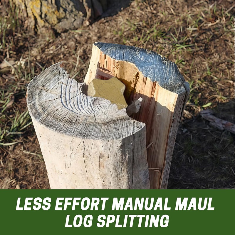 ZELARMAN Wood Splitting Wedge, 4 LB Manual Log Splitting Tool,
