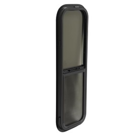 HECASA 12" x 36" RV Window 1-1/4in Thickness Universal Vertical Slider w/Screen & Trim Ring Teardrop Replacement Trailer Camper Window Powder Coated