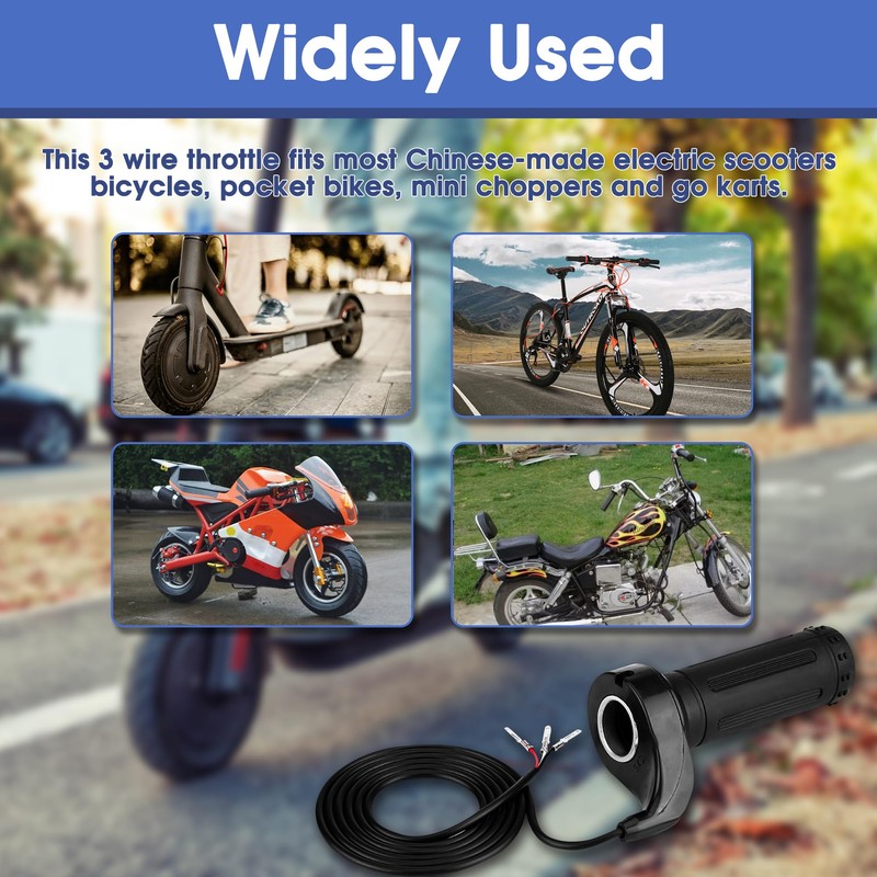 KIMISS Motorcycle Accelerator, Universal Electric Scooter Speed Throttle Grip with