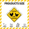 BTHUKO Chicken Silhouette Crossing 12" X 12" Funny Novelty Road
