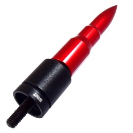 Unbranded Red Bullet Stubby Short Screw In  Antenna AM FM 4" Fits  79-09 Ford Mustang
