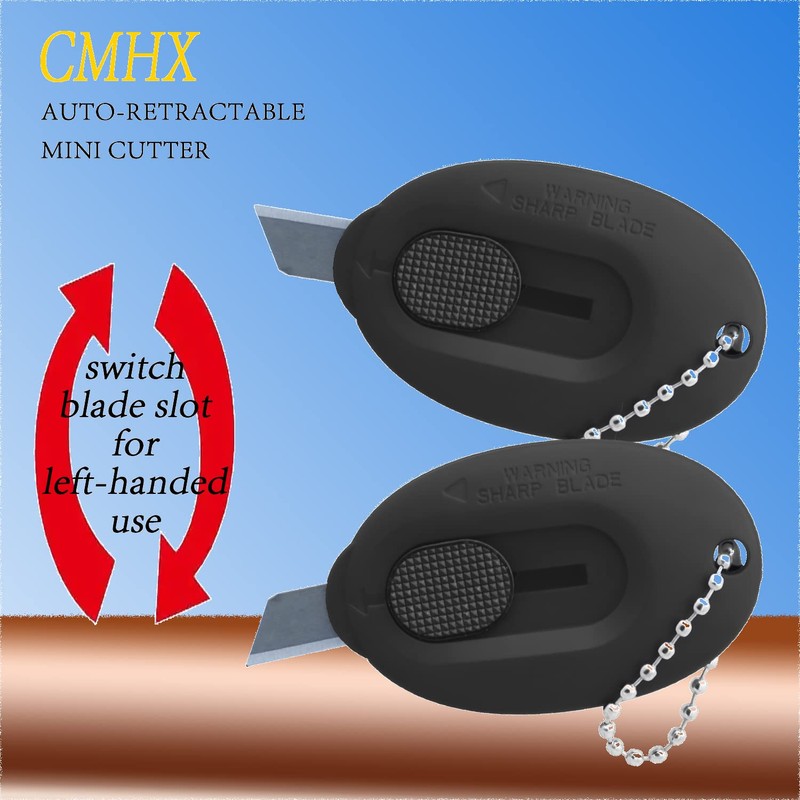 CMHX 4 PCS Mini Box Cutter Small Safety Retractable Utility