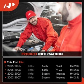 A-Premium Air Conditioner AC Compressor with Clutch Compatible with Subaru Impreza 2002-2007 & Saab 9-2X 2005-2006