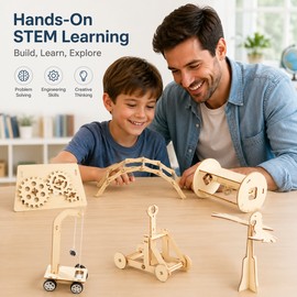 DIY Wooden STEM Science Model Kit – Hands-On Educational Assembly Project for School, Classroom, Science Fair & Home Learning