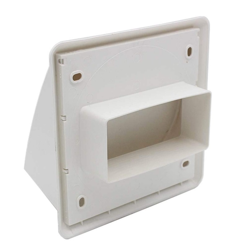 Kair White Cowled Outlet Grille 155mm External Dimension Wall Vent