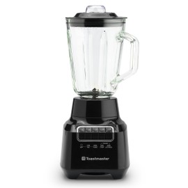 Toastmaster 400 Watt Blender with 48 oz Glass Jar - For Fruit Smoothies, Shakes & More - Powerful Kitchen Blender with Multiple Speeds - Stainless Steel Blades