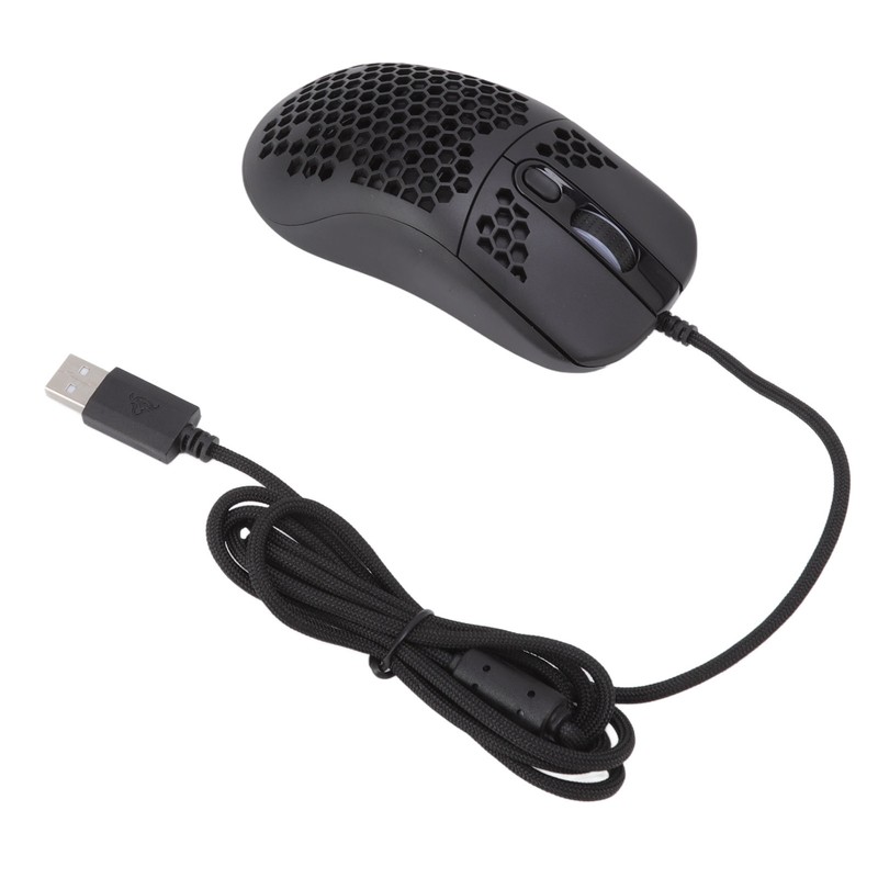 RGB Mouse Cellular Hollow Design Lightweight Wired Backlight 12000DPI 6