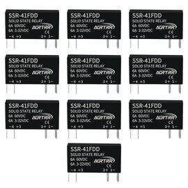 (10pcs)12V 5V 3v 3.3V Solid State Relay 1a,dc SSR,Input:3-32Vdc,Output:5-60Vdc,41Fdd,Non-Contact,Mini,Slim Ac dc-dc,Micro for ESP32 Raspberry Pi Arduino ebike