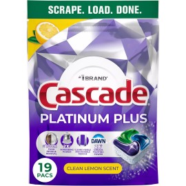 Cascade Platinum plus Dishwasher Pods, Dishwasher Detergent, Dish Detergent Soap